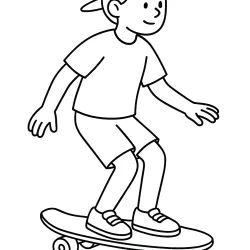 Skate para imprimir e colorir