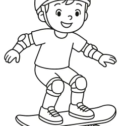 Skate para imprimir e colorir