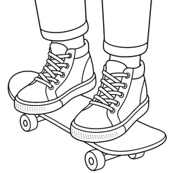 Skate para imprimir e colorir