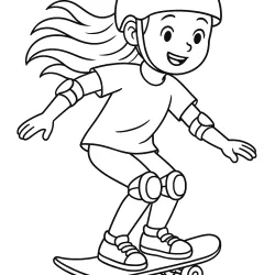 Skate para imprimir e colorir