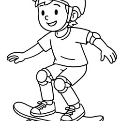 Skate para imprimir e colorir