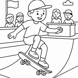 Skate para imprimir e colorir