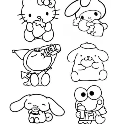 Hello Kitty para imprimir e colorir