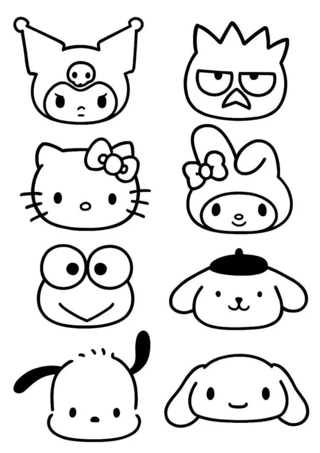 Hello Kitty para imprimir e colorir