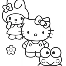 Hello Kitty para imprimir e colorir