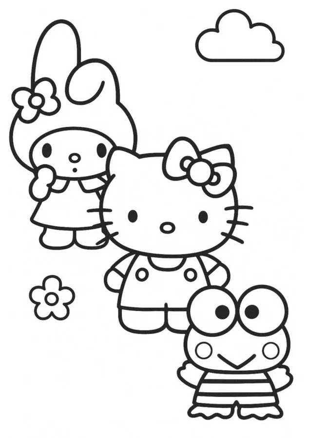 Hello Kitty para imprimir e colorir