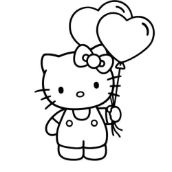 Hello Kitty para imprimir e colorir