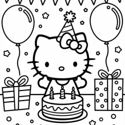 Hello Kitty para imprimir e colorir