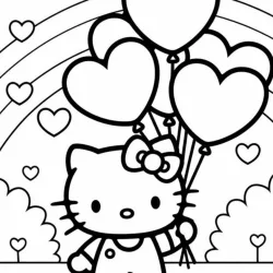 Hello Kitty para imprimir e colorir