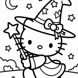 Hello Kitty para imprimir e colorir