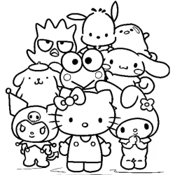 Hello Kitty para imprimir e colorir