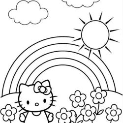 Hello Kitty para imprimir e colorir