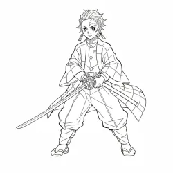 Demon Slayer para imprimir e colorir