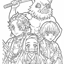 desenho de Demon Slayer