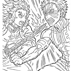 Demon Slayer para imprimir e colorir