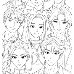 Guerreiras do K-Pop para imprimir e colorir
