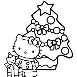 Árvore de Natal para imprimir e colorir