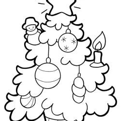 Árvore de Natal para imprimir e colorir