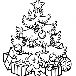 Árvore de Natal para imprimir e colorir