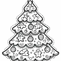 Árvore de Natal para imprimir e colorir