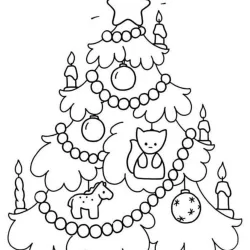 Árvore de Natal para imprimir e colorir