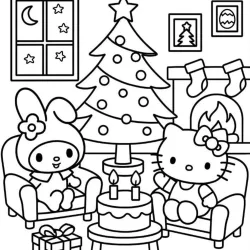 Árvore de Natal para imprimir e colorir