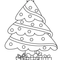 Árvore de Natal para imprimir e colorir
