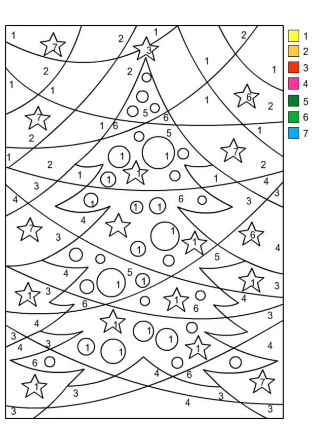 Árvore de Natal para imprimir e colorir