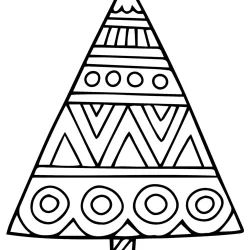 Árvore de Natal para imprimir e colorir