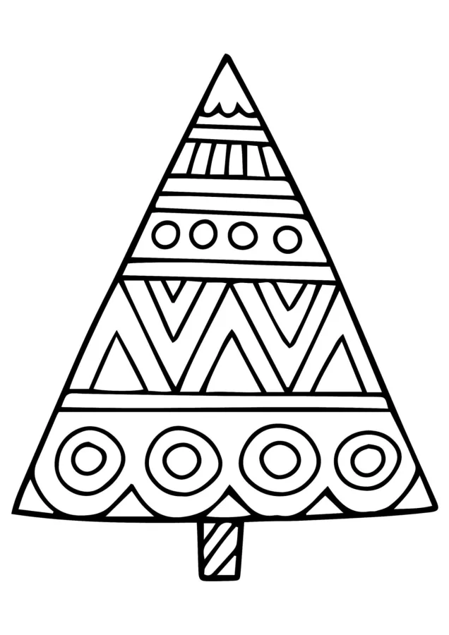 Árvore de Natal para imprimir e colorir