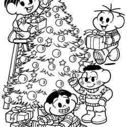 Árvore de Natal para imprimir e colorir