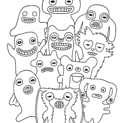 Fugglers para imprimir e colorir