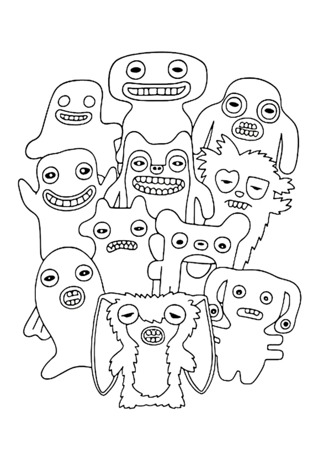 Fugglers para imprimir e colorir