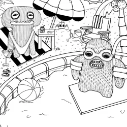 Fugglers para imprimir e colorir