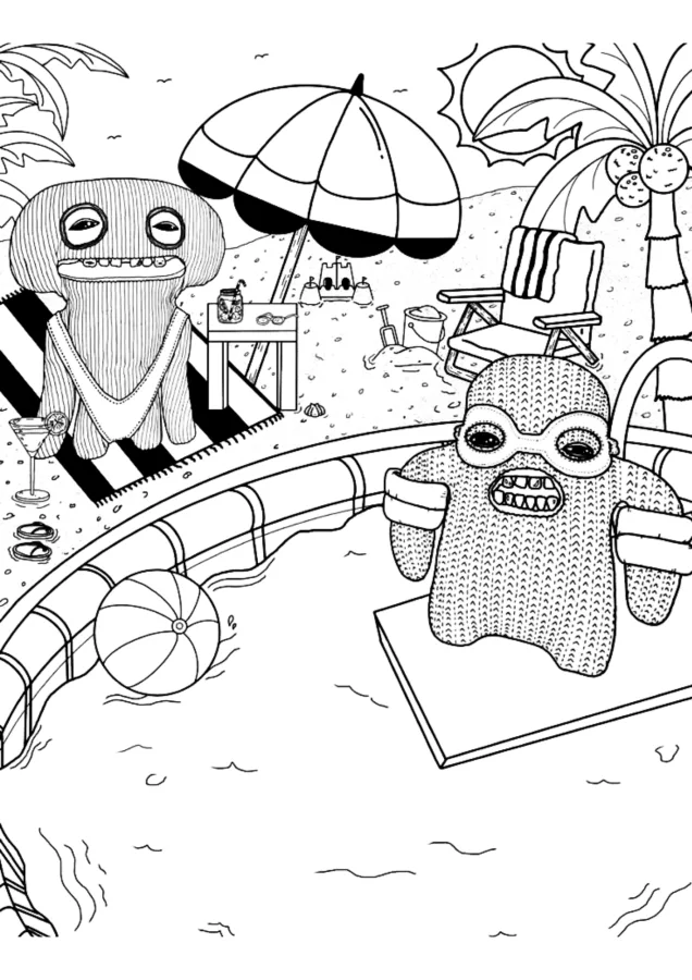 Fugglers para imprimir e colorir