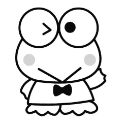 Keroppi para imprimir e colorir