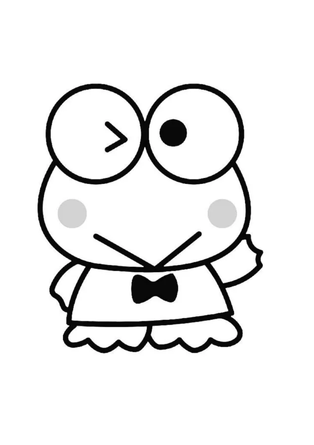 Keroppi para imprimir e colorir