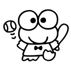 Keroppi para imprimir e colorir