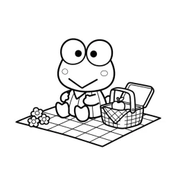 Keroppi para imprimir e colorir