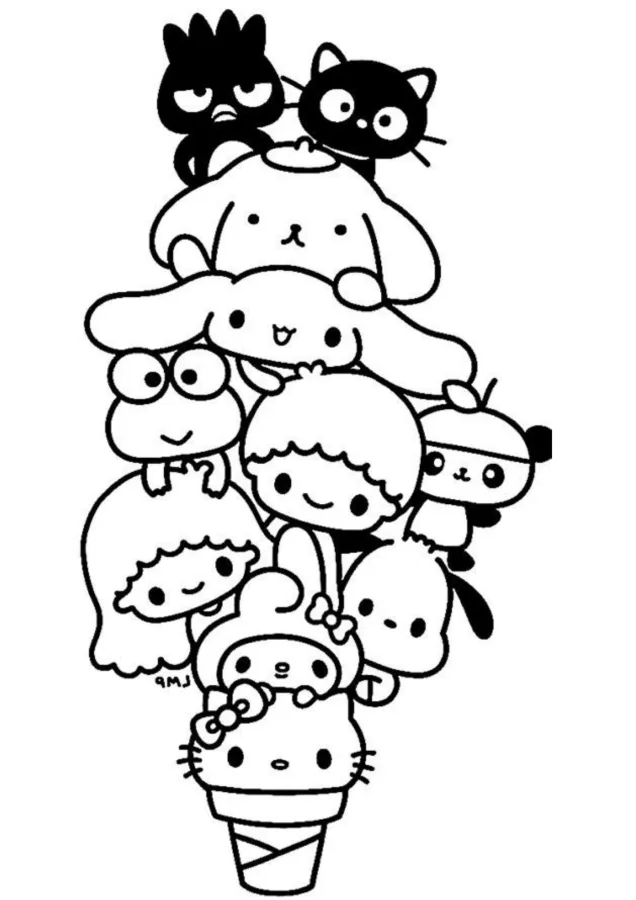 Keroppi para imprimir e colorir