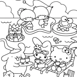 Keroppi para imprimir e colorir