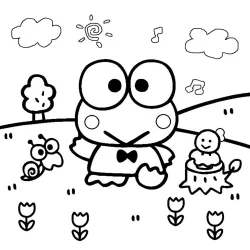 Keroppi para imprimir e colorir