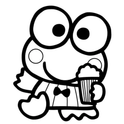 Keroppi para imprimir e colorir