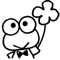 Keroppi para imprimir e colorir
