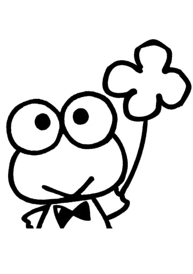 Keroppi para imprimir e colorir