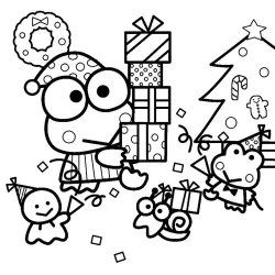 Keroppi para imprimir e colorir