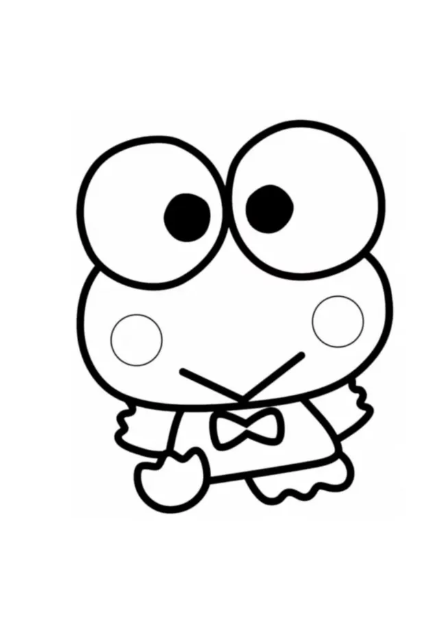 Keroppi para imprimir e colorir