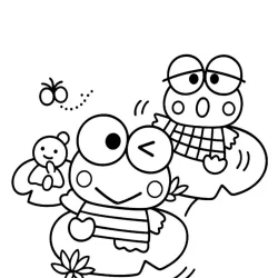 Keroppi para imprimir e colorir