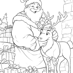 Papai Noel para imprimir e colorir