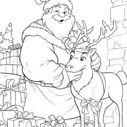 Papai Noel para imprimir e colorir